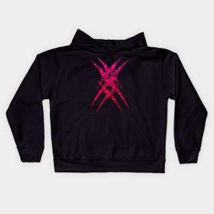 Abstract Red Emblem Kids Hoodie